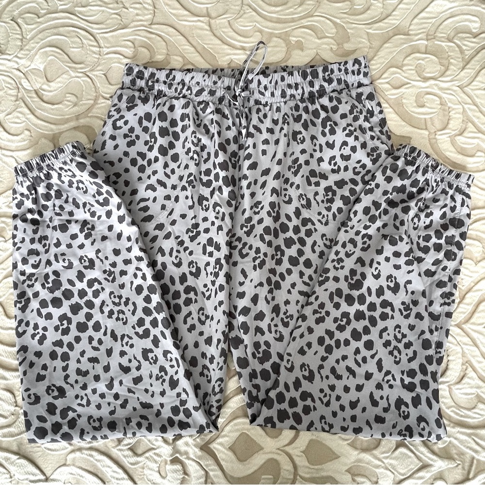 Zac and Rachel Grey Leopard Joggers